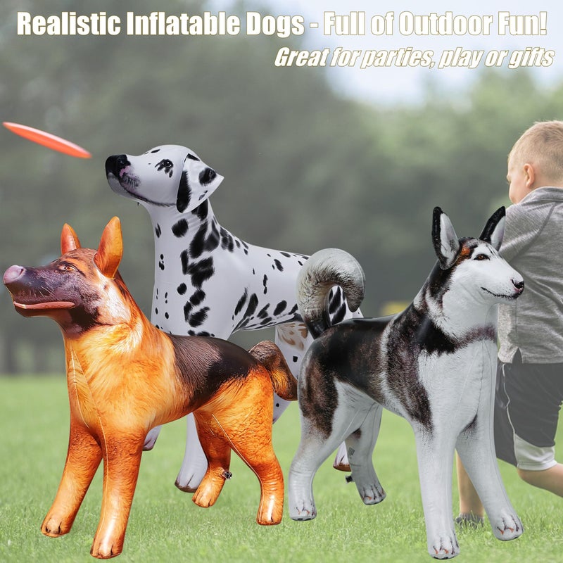 Jet Creations Dog Inflatable 3-Pack â€“ Husky, Dalmatian & German Shepherd (30" Tall) â€“ Halloween & Fall Decorations for Home, Office, Birthday Parties, Photo Props, Toys for Ages 3+ - Image 5